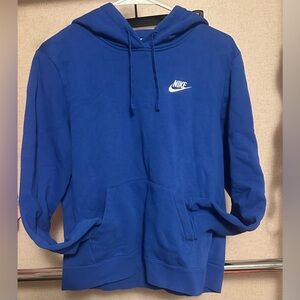 EUC Nike Women's Sportswear Club Fleece Pullover Hoodie GAME ROYAL Sz MEDIUM